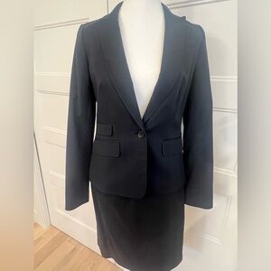 Banana republic 3 piece suit summer cotton black